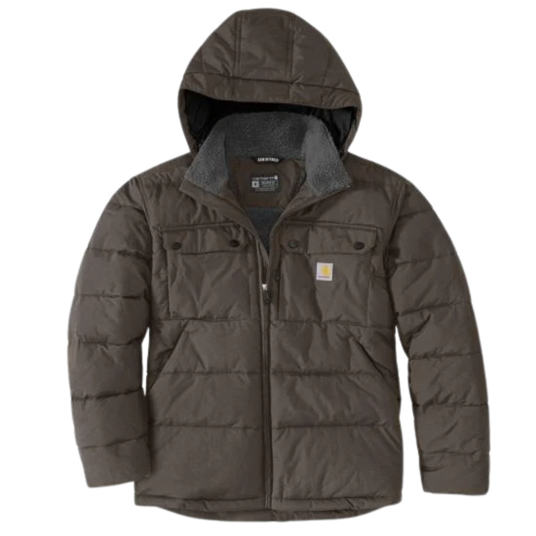 Carhartt Men's Montana Loose Fit Insulated Jacket - Dark Coffee on a plain white background