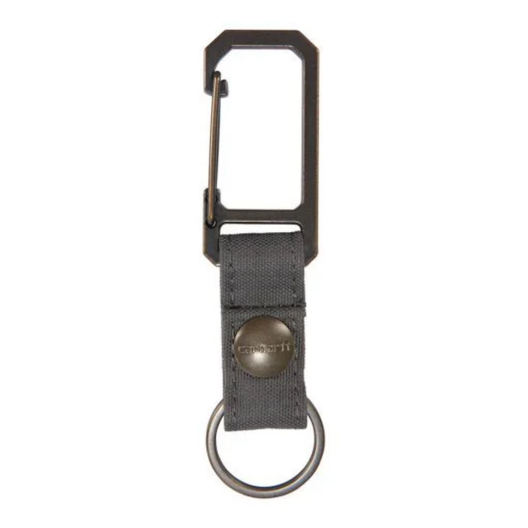 Carhartt Nylon Key Keeper - Gravel on a white background.