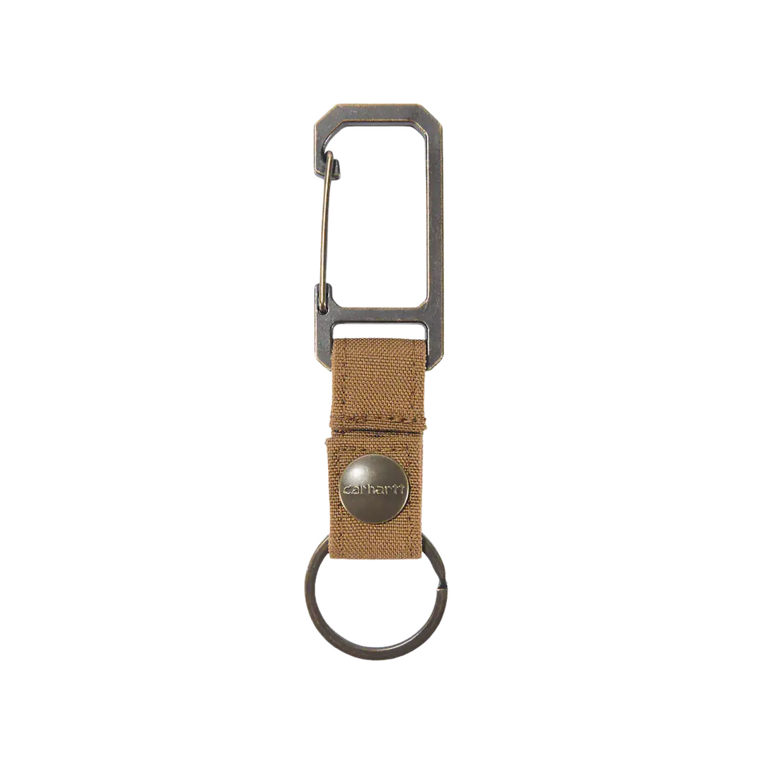 Carhartt Nylon Duck Key Keeper - Carhartt Brown on a white background.