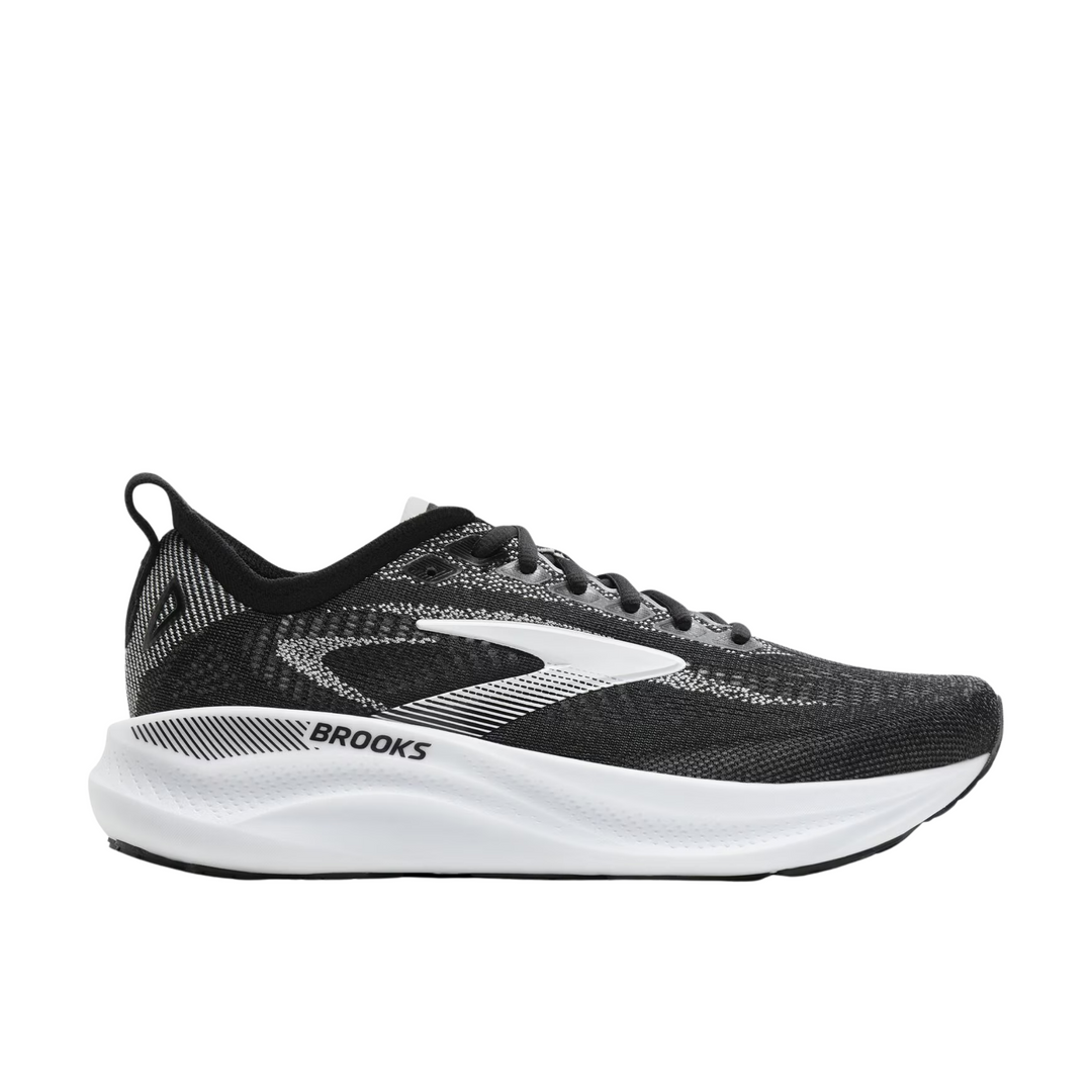 Brooks Women's Adrenaline GTS 26 Running Shoes - Black/Grey/White on a plain white background.