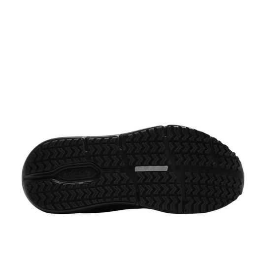 Brooks Men's Ghost Max Slip Resistant Shoes - Black on a white background.
