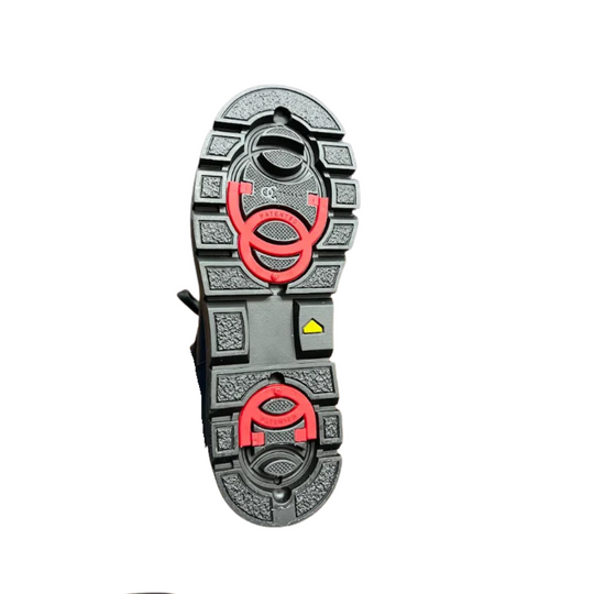 Navatex Women's Lo Lace Side Zip Winter Boots - Black on a white background.
