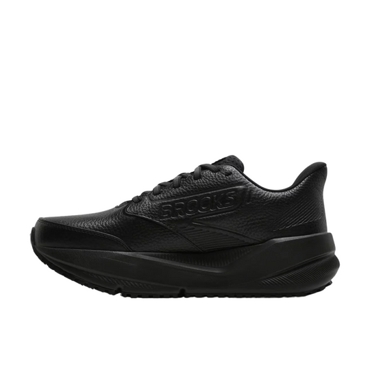 Brooks Women's Ghost Max Slip Resistant Shoes - Black on a white background.