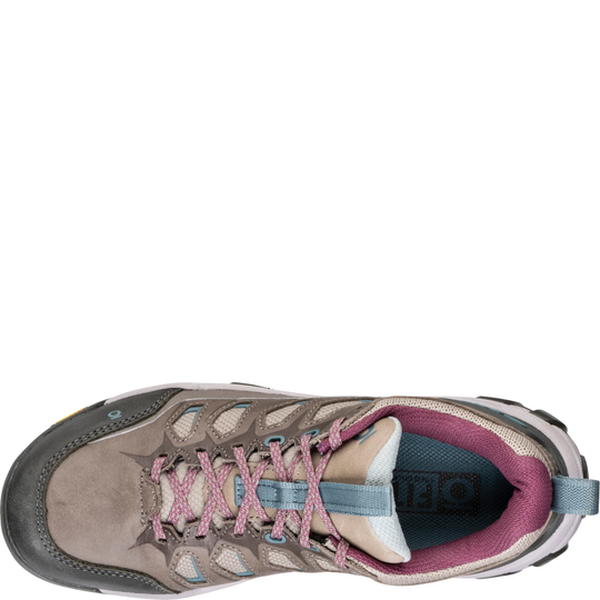 Oboz Women's Sawtooth X Pro Low GTX Hiking Shoes - Rockfall on a white background