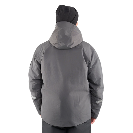 Grundens Men's Transmit X Insulated Jacket - Dark Anchor on male model on white background