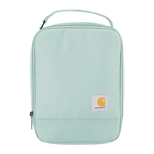 Light blue pouch with Carhartt logo on a white background