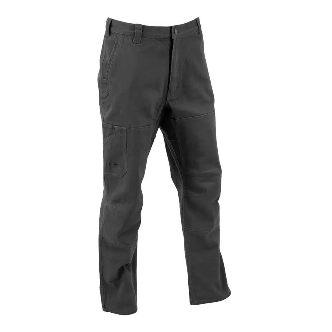 Dark gray pants on a white background