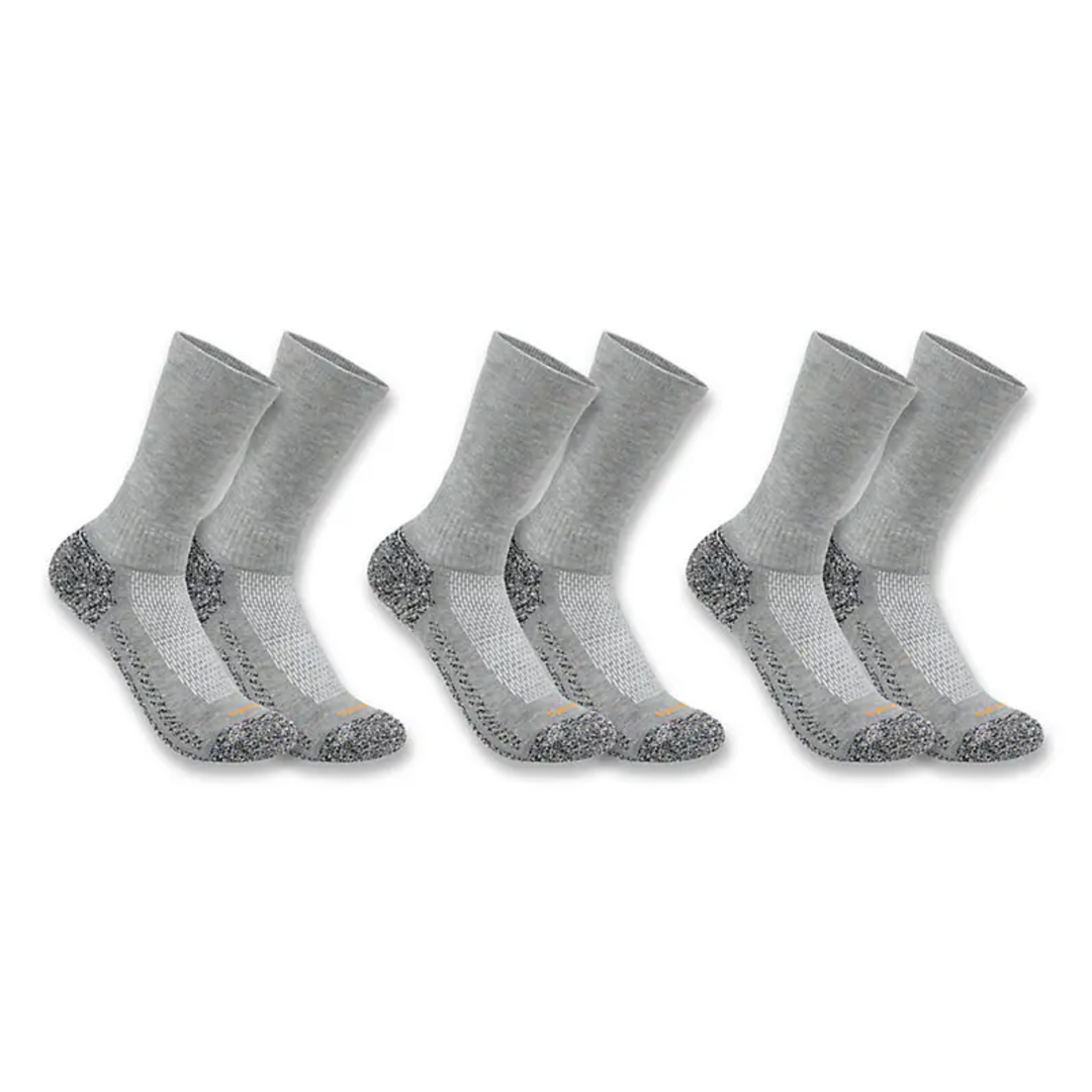 Set of six pairs of gray socks on a white background