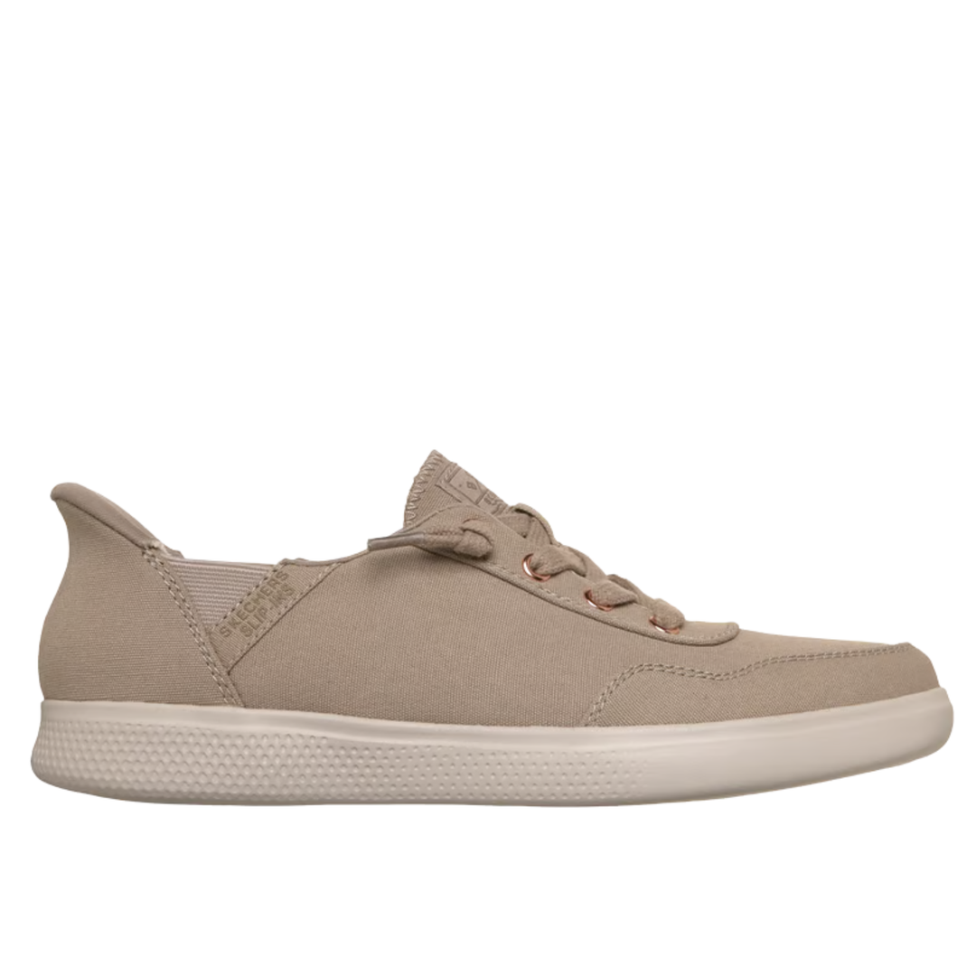 Beige sneaker on a white background