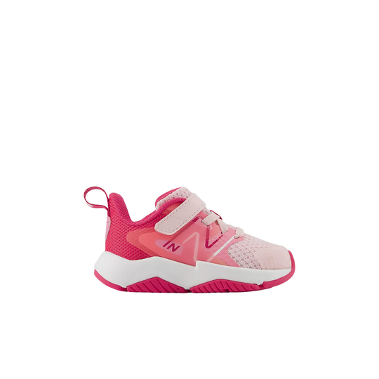 Pink and white sneaker on a white background