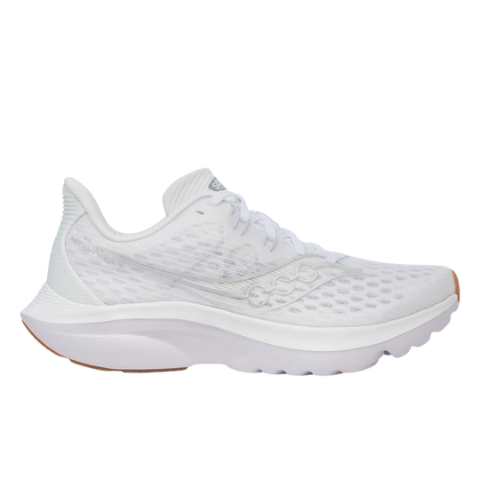 White running shoe on a white background