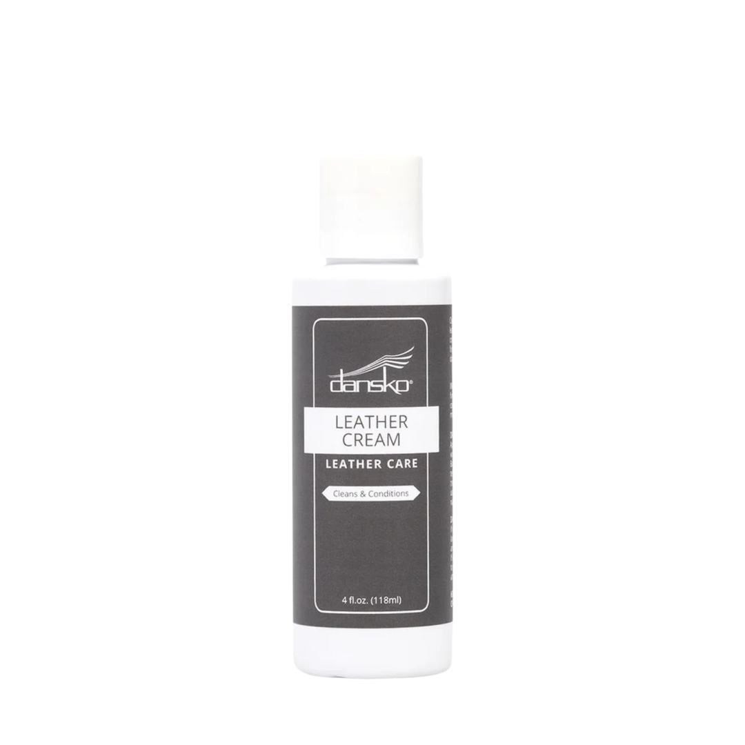 Bottle of Daneko leather cream on a white background