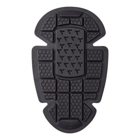 Black protective pad with textured surface on a white background