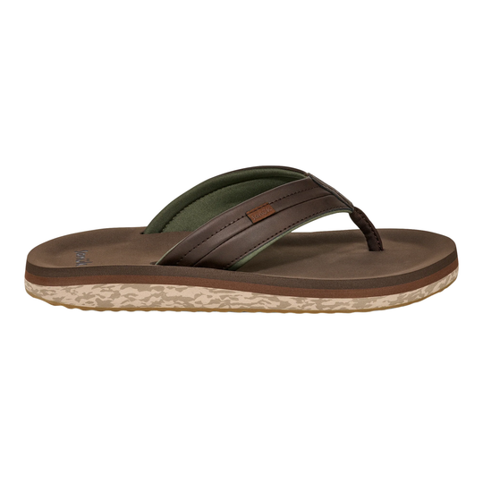 Beige sandal on a white background
