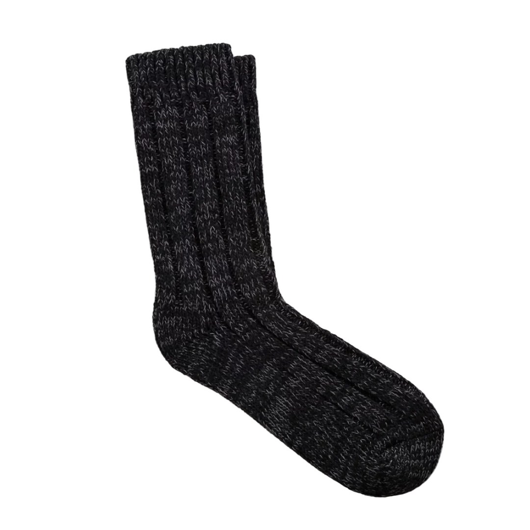 Black sock on a white background