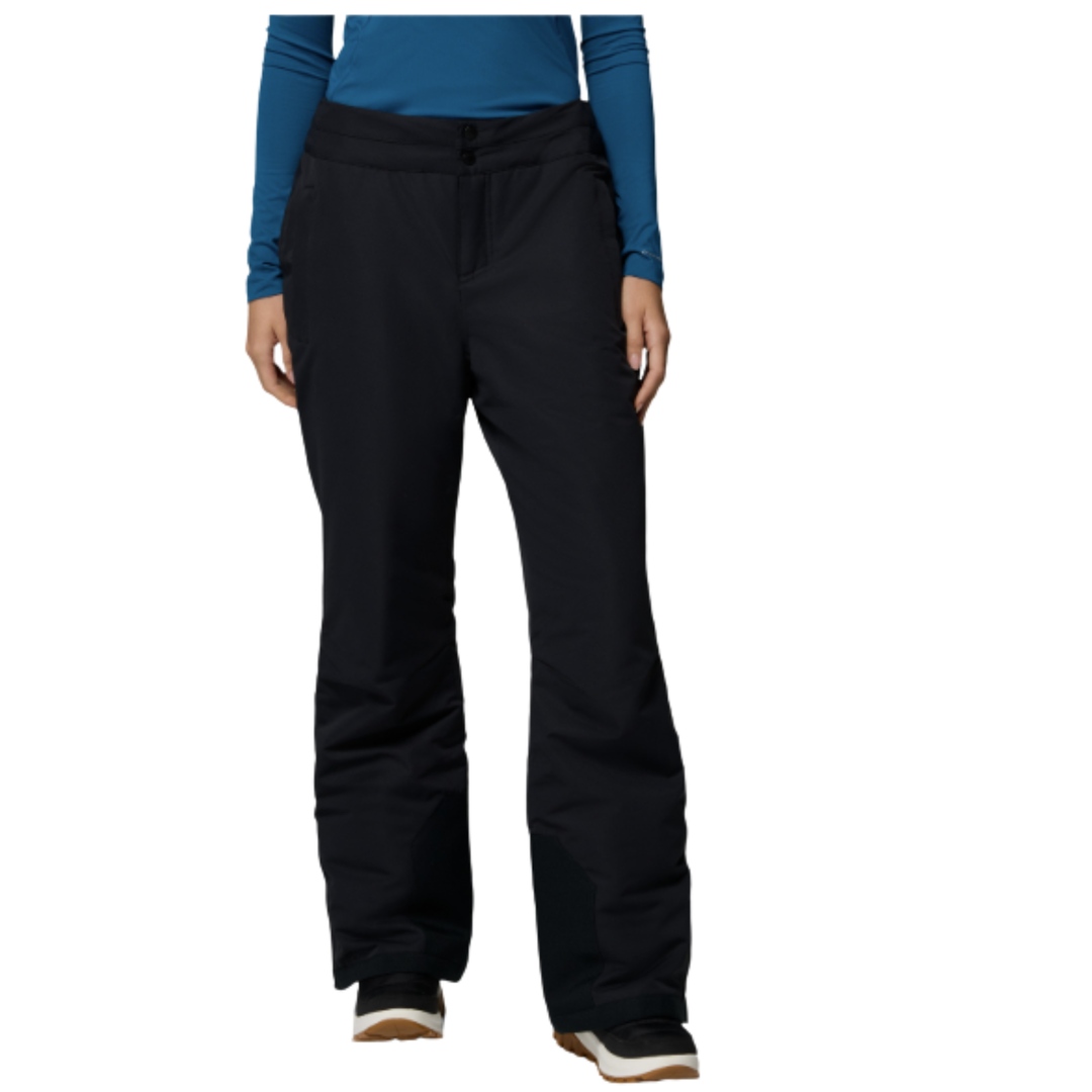 Woman wearing Columbia Women's Bugaboo III Snow Pants - Black on white background