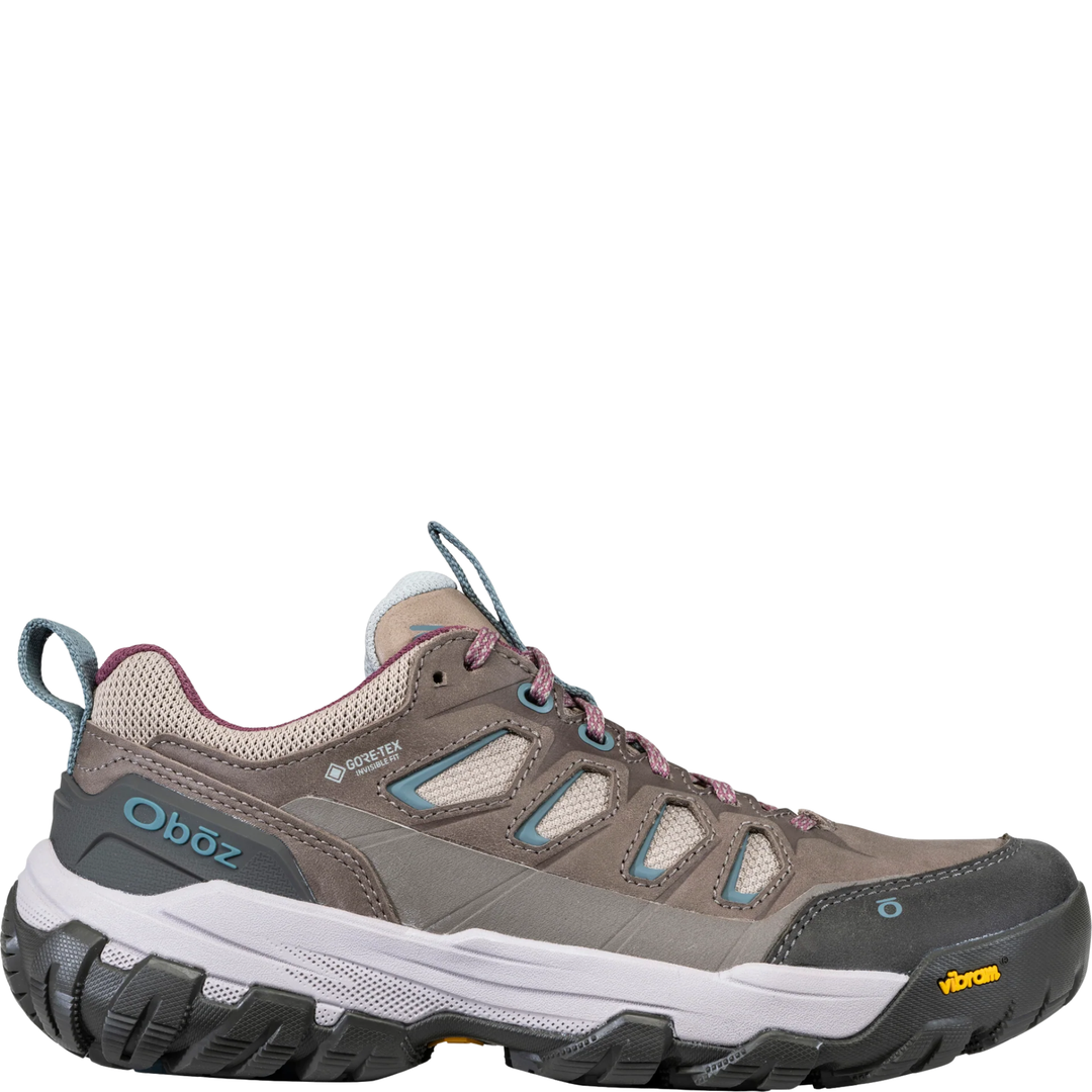 Oboz Women's Sawtooth X Pro Low GTX Hiking Shoes - Rockfall on a white background