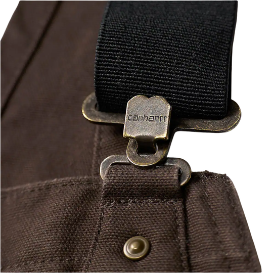 Carhartt Men's Loose Fit Insulated Bib Overall - Dark Brown
