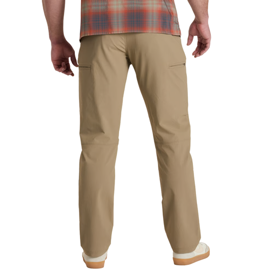 Kuhl Men's Deceivr Pant - Fossil on male model back view on white background