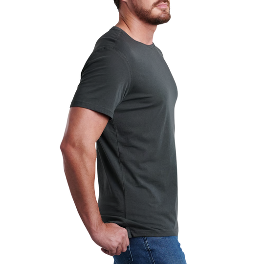 Kuhl Men's Superair T - Carbon on a male model on a white background