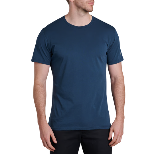 Kuhl Men's Superair T - Pirate Blue on male model on a white background