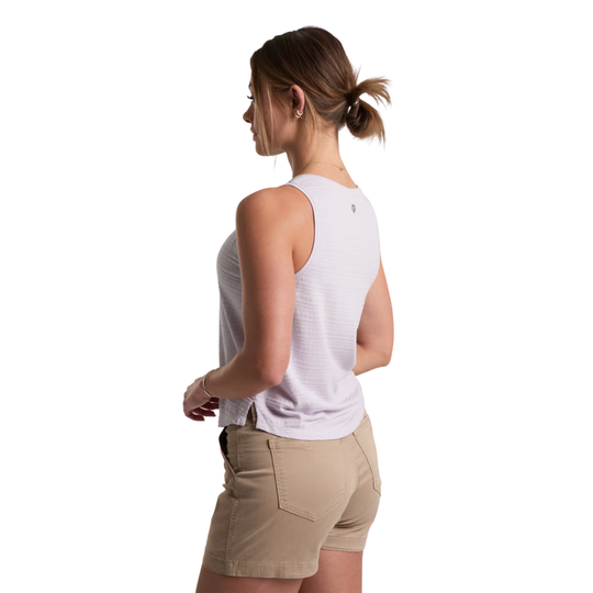 Kuhl Women's Willa Henley Tank - Lilac on female model on white background