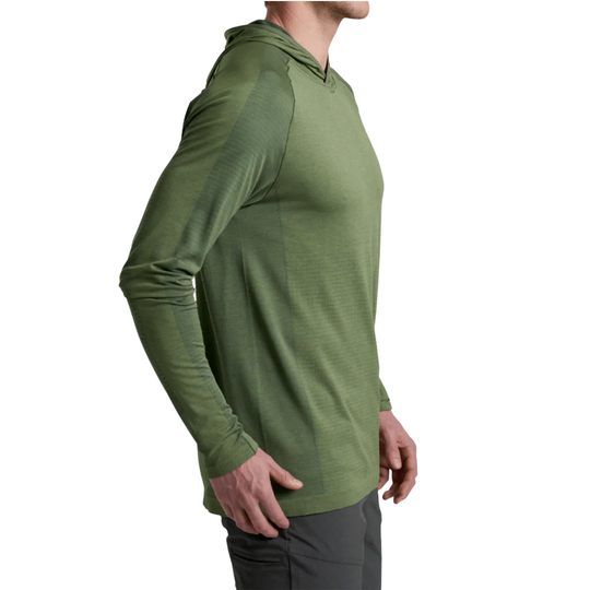 Kuhl Men's Eclipser Hoody - Cypress on a male model on a white background