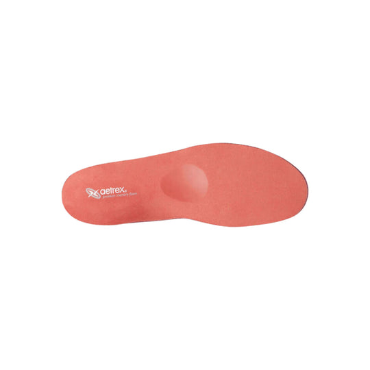 Peach contoured orthotic insole with arch and metatarsal support