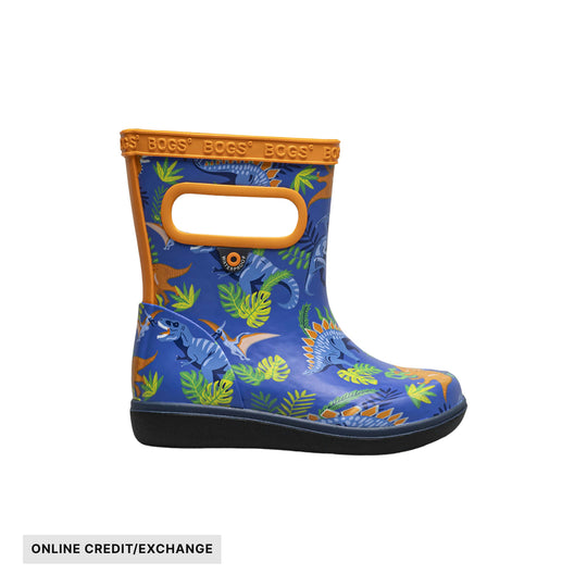 Bogs Toddlers' Skipper II Dinosaur Jungle Rain Boots - Blue Multi - ONLINE CREDIT/EXCHANGE - Lenny's Shoe & Apparel