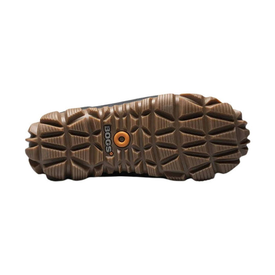Brown lugged boot sole with BOGS logo