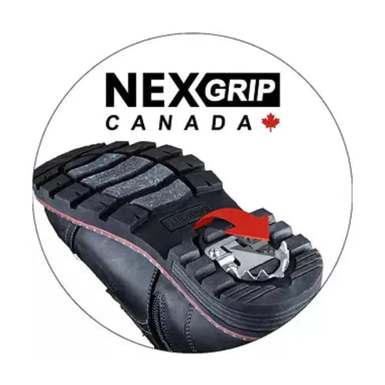 Naxgrip bottom of boot with cleat.