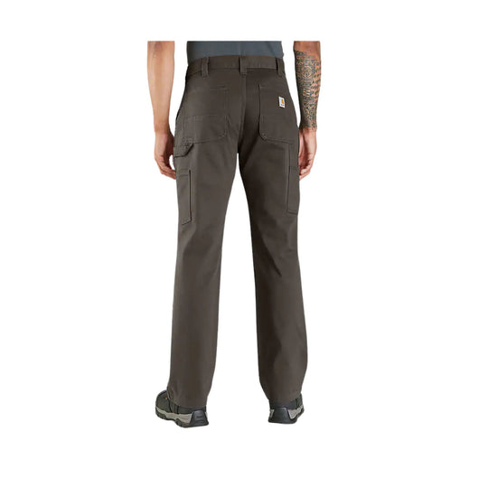 Person wearing brown pants on a white background