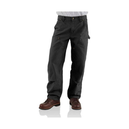black pants worn by a person on a white background