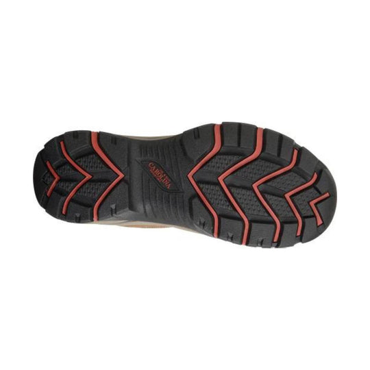 Black Sole with Red highights and white background