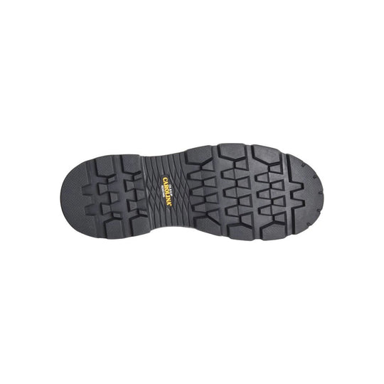 Black sole of a shoe with Carolina logo on a white background