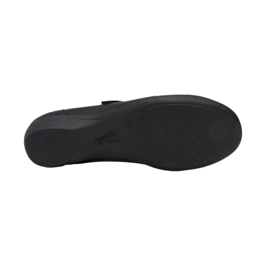 Black shoe sole with Dansko logo and size 39 marking