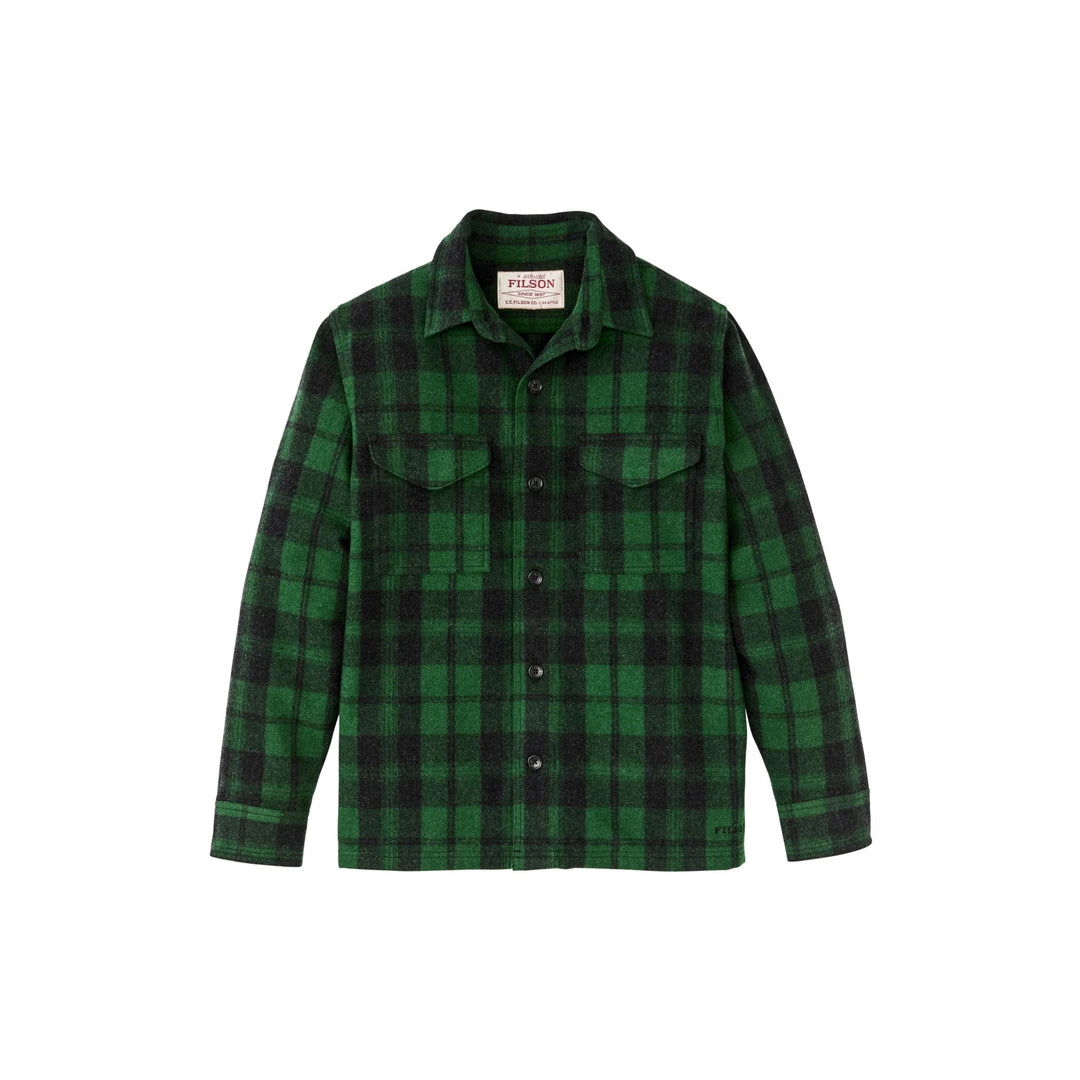 Filson Men's Wool Jac - Shirt - Green/Black Plaid - Lenny's Shoe & Apparel