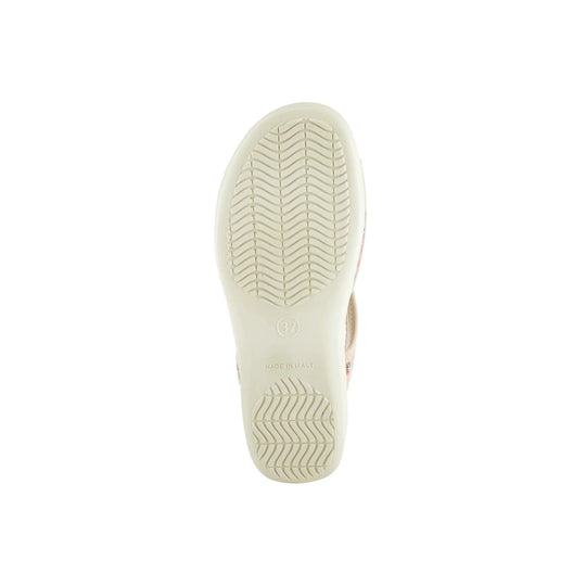 Off-white sandal outsole with wavy tread pattern and size 37 marking