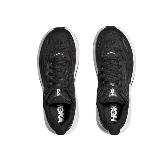 HOKA Men's Clifton 10 Running Shoes - Black/White - Lenny's Shoe & Apparel