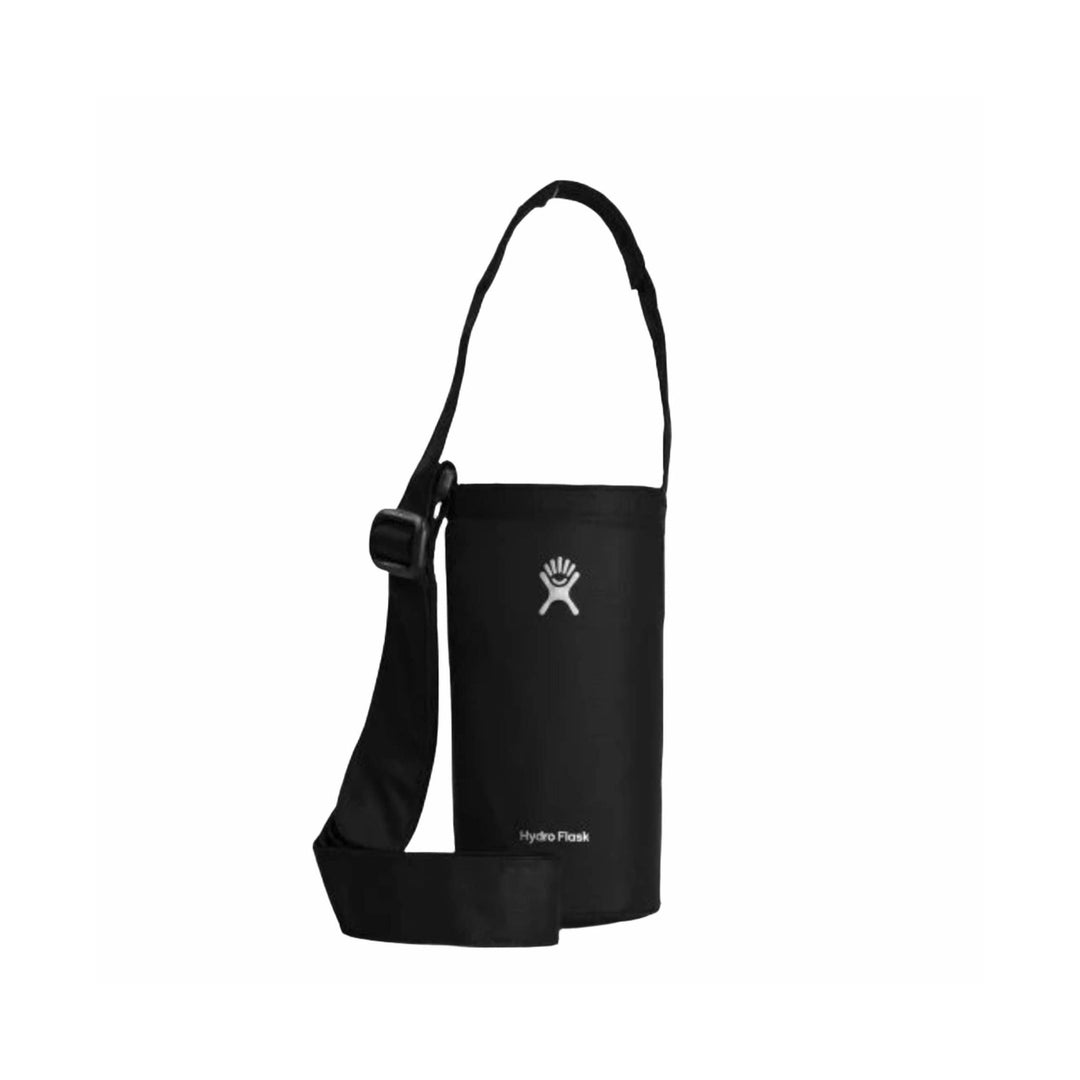 Black bottle sling with an adjustable shoulder strap and a front cup sleeve