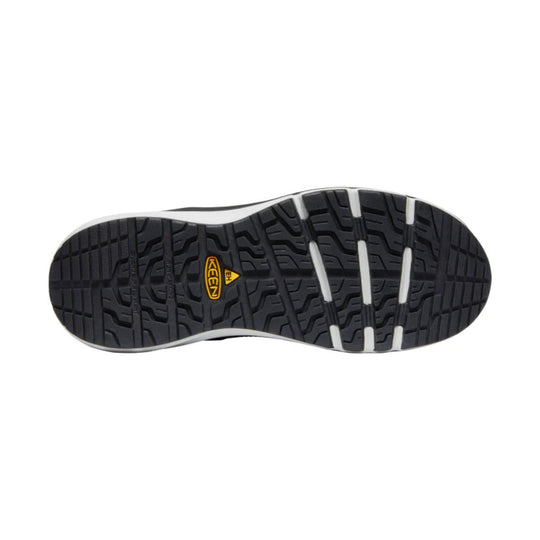 Black boot sole with deep tread and KEEN EH logo