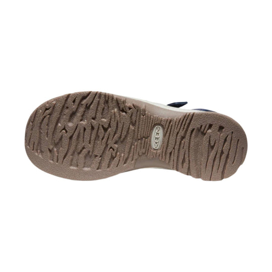 Brown textured rubber outsole with KEEN logo