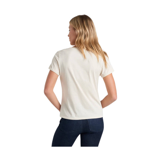 Cream short-sleeve T-shirt shown from the back
