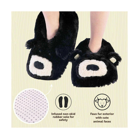 Lazy One Bear Critter Slippers - Black - Lenny's Shoe & Apparel