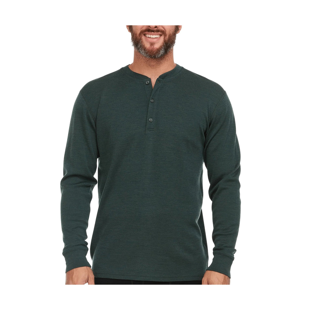Minus 33 Men's Midweight Long Sleeve Henley - Forest Green - Lenny's Shoe & Apparel