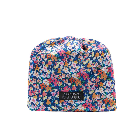 Floral patterned beanie with a SKIDA label