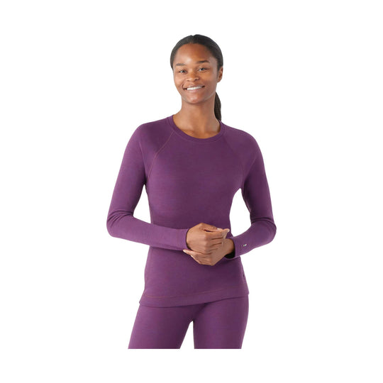 Purple long-sleeve crewneck base layer top