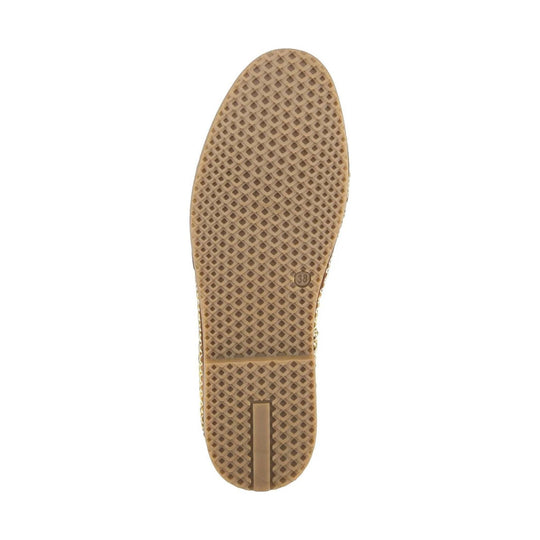 Tan rubber shoe outsole with diamond tread pattern and size 38 marking