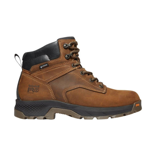 brown leather work boot