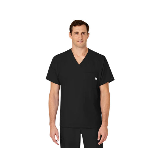 Wink Men's V Neck Scrub Top - Black - Lenny's Shoe & Apparel